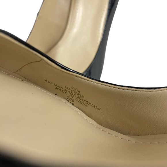 Marc Fisher Vegan Patent Leather High Heels Black Glossy Event Gala Size US 9.5 - Picture 15 of 16